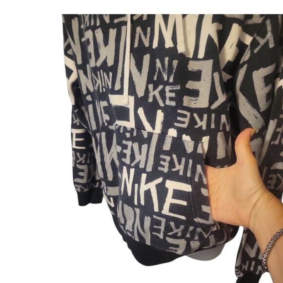 Nike Pull Over Hoodie Sweatshirt w/all over Print Men's Size Medium - Picture 2 of 6